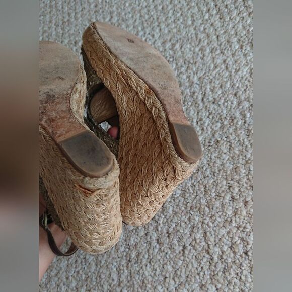 STUART WEITZMAN Olive green Toogood Raffia Espadrille Size 6.5 - Picture 15 of 16